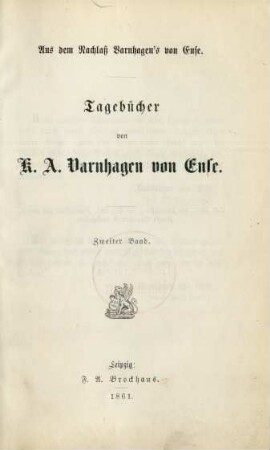 Bd.2: Tagebücher von K. A. Varnhagen von Ense