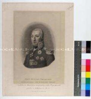 Porträt des russischen Generalfeldmarschalls Fürst Michail Illarionowitsch Kutusow-Smolenski
