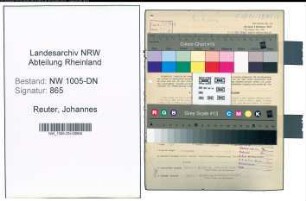 Entnazifizierung Johannes Reuter , geb. 02.01.1903 (Kaufmann)