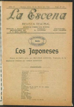 Los japoneses : drama en cuatro actos