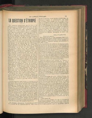 La Question D'Éthiopie.