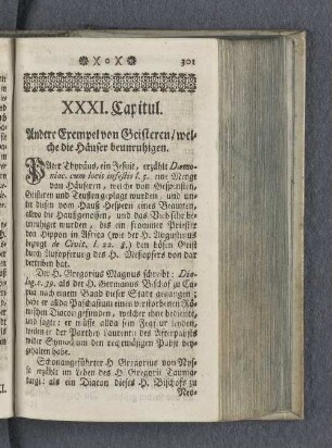 XXXI. Capitul. Andere Exempel von Geisteren / welche die Häuser beunruhigen.