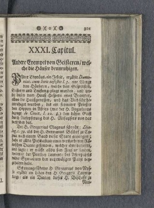 XXXI. Capitul. Andere Exempel von Geisteren / welche die Häuser beunruhigen.