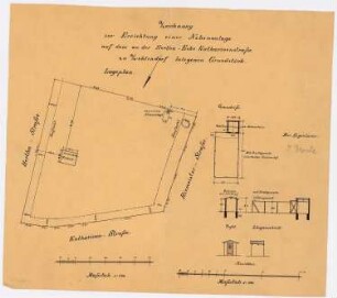 Wohnhaus Droste, Berlin-Zehlendorf: Lageplan 1:500 und Details Hühnerhaus 1:100