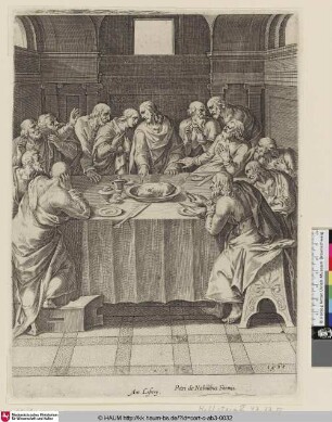[Das Abendmahl; The Last Supper; La Cene avec S. Jean debout; Matth. 26, 20-29]