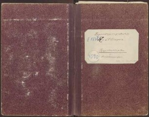 Registraturplan der Kreisregierung Reutlingen, angelegt 1889 von Kanzlist Wenz, mit Nachträgen