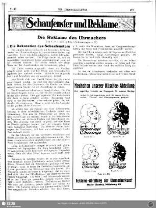 Schaufenster und Reklame