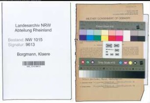 Entnazifizierung Klaere Borgmann , geb. 13.03.1914 ()
