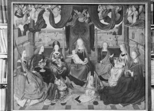 Maria mit weiblichen Heiligen