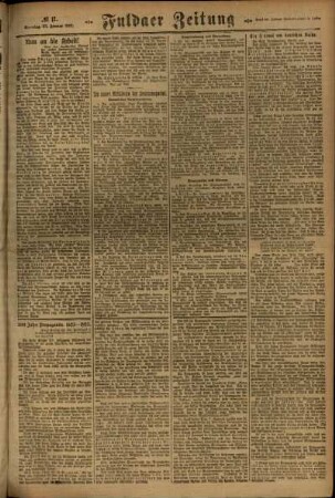 Zweite Ausgabe vom Sonntag, den 22. Januar 1922.
