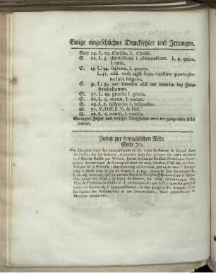 Zusatz zur französischen Rede Seite 70.