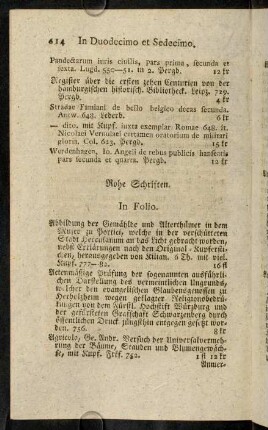614-624, In Folio. - In Quarto.