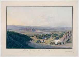 Vue de Dresde prise de la route de Bautzen