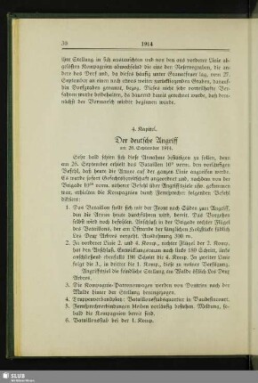 4. Kapitel. Der deutsche Angriff : am 26. September 1914