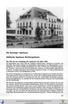Die Kenzinger Sparkasse