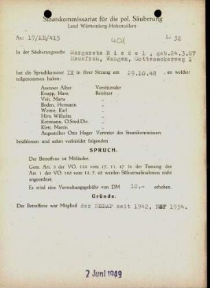 Riedel, Margarete
