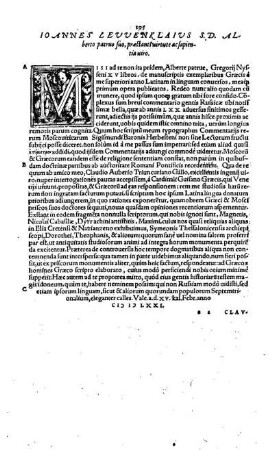 Ioannes Leuuenklaius s. d. Alberto patuo suo, praestanti uitute ac sapientia uiro