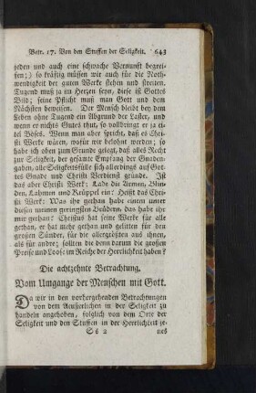 Die achtzehnte Betrachtung.