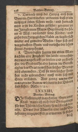 LXXXIII. Bettler-Betrug.