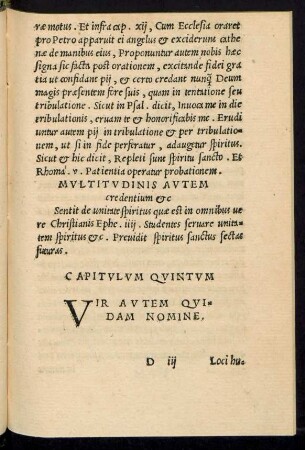 Capitulum Quintum