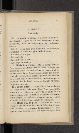 Chapitre XI Les œufs.
