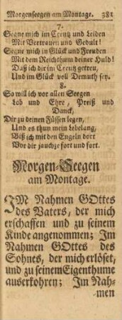 Morgen-Seegen am Montage