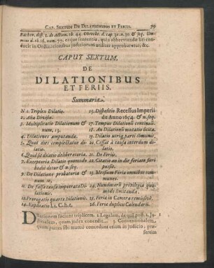 Caput Sextum. De Dilationibus Et Feriis.
