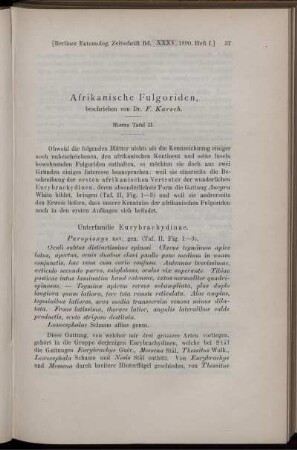 Afrikanische Fulgoriden