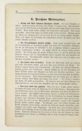X. Preußens Wiedergeburt