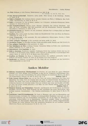 Antikes Mobiliar (Nr. 260-328)