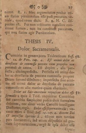 Thesis IV. Dolor Sacramentalis.