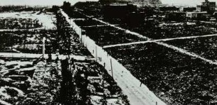 Hiroshima. Zerstörung nach dem Abwurf einer Uran-Bombe am 6. August 1945