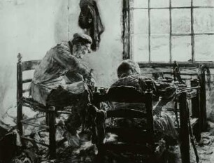 Schusterwerkstatt, Gemälde, 1881