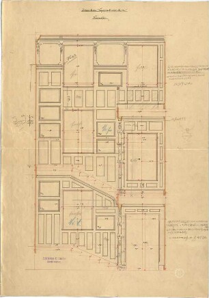 Littmann, Max; Archiv Littmann, Mappe 6, Interieurs - Treppenhaus Westseite, Königinstr. 13 (Schnitt)