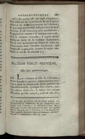 Section Vingt-Neuvième. Du Suc pancréatique