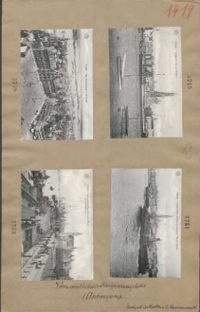 Anvers - Débarcadére, Place et Musée du Steen Vue du Promenoir