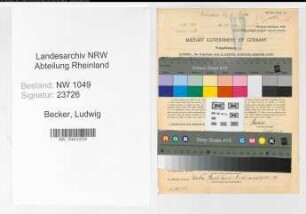 Entnazifizierung Ludwig Becker , geb. 03.12.1899 (Verwaltungsangestellter)