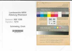 Entnazifizierung Erich Schmeling , geb. 18.03.1911 (Kraftfahrer)