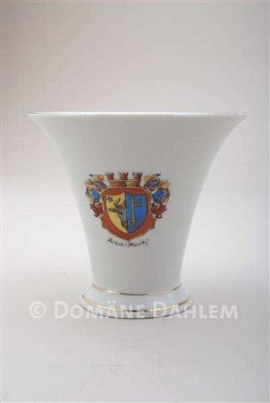 Porzellanvase mit Stadtwappen Röbel/Müritz