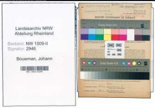 Entnazifizierung Johann Bouwman , geb. 03.04.1885 (Kaufm.Angestellter)