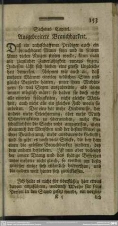 Sechstes Capitel. Ausgebreitete Brauchbarkeit
