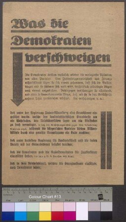 Flugblatt der DNVP zur Landtagswahl am 27. November 1927