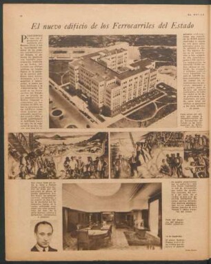 El nuevo edificio de los Ferrocarriles del Estado