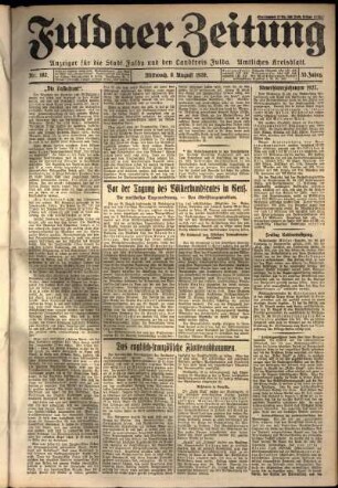 Ausgabe vom Mittwoch, den 08. August 1928.