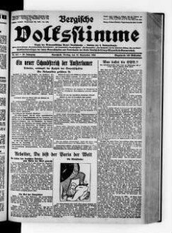 Bergische Volksstimme. 1917-1932