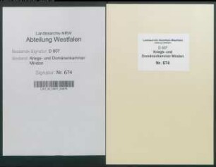Amt Petershagen - Vogtei Börde - Bauerschaft Südhemmern: Unterlagen der Revisionskommission