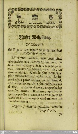 Fünfte Abtheilung