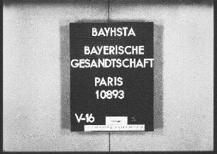 Linsmayer, Anton, Studiendirektor in München, Entleihung einer lateinischen Handschrift aus der Nationalbibliothek in Paris