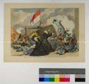Zu den Ereignissen in der Pfingstwoche 1848 in Prag: Blatt III, Obstgasse, beim Fiedlerschen Hause