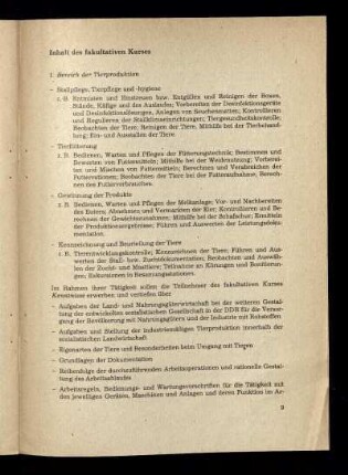 Inhalt des fakultativen Kurses